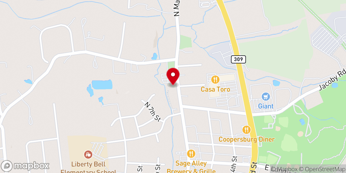Map showing location of Calvary Bible Fellowship Church