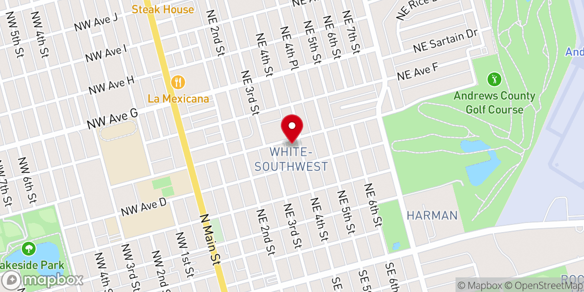 Map showing location of Grace Baptist Church