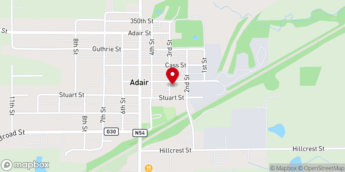 Map showing location of New Life Baptist Church