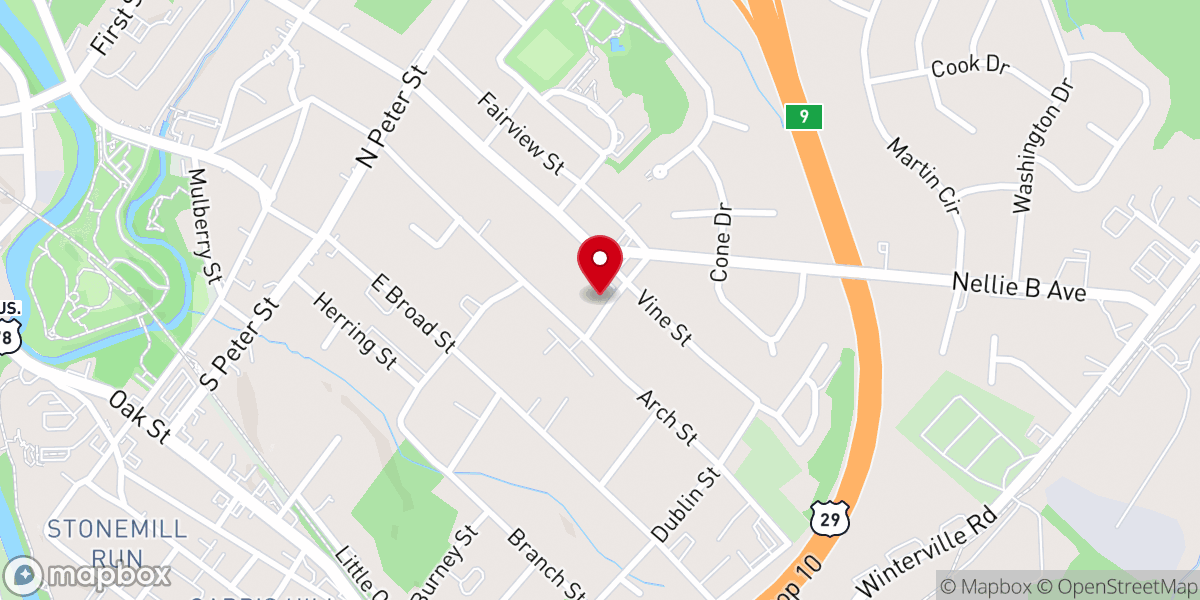 Map showing location of St Mark Ame Church