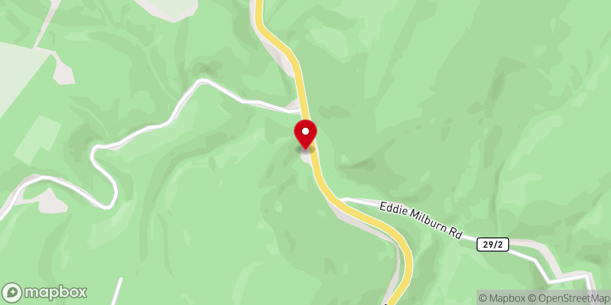 Map showing location of Paw Paw Church Of God