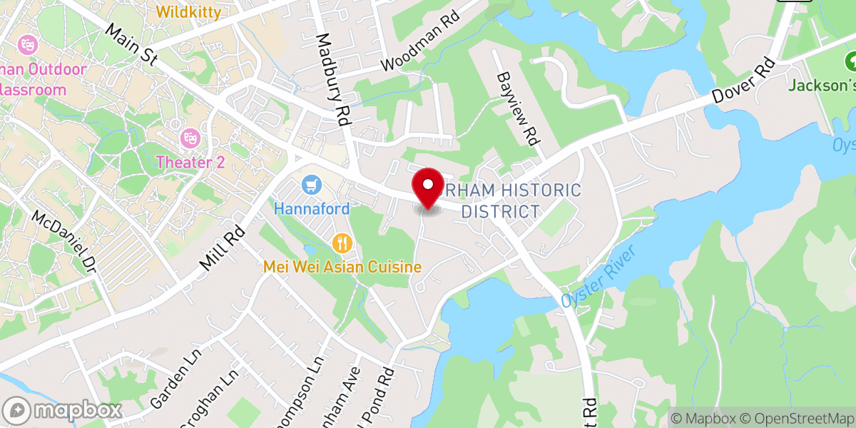 Map showing location of Community Church of Durham