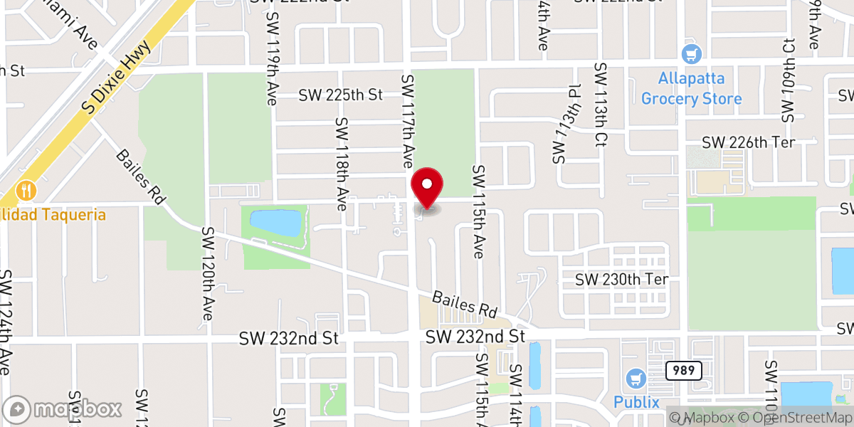 Map showing location of Trinity Christian Fellowship