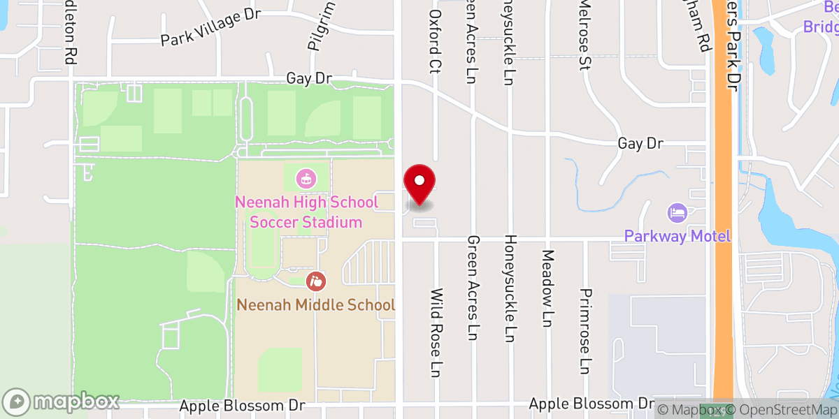 Map showing location of Gloria Dei Lutheran Church