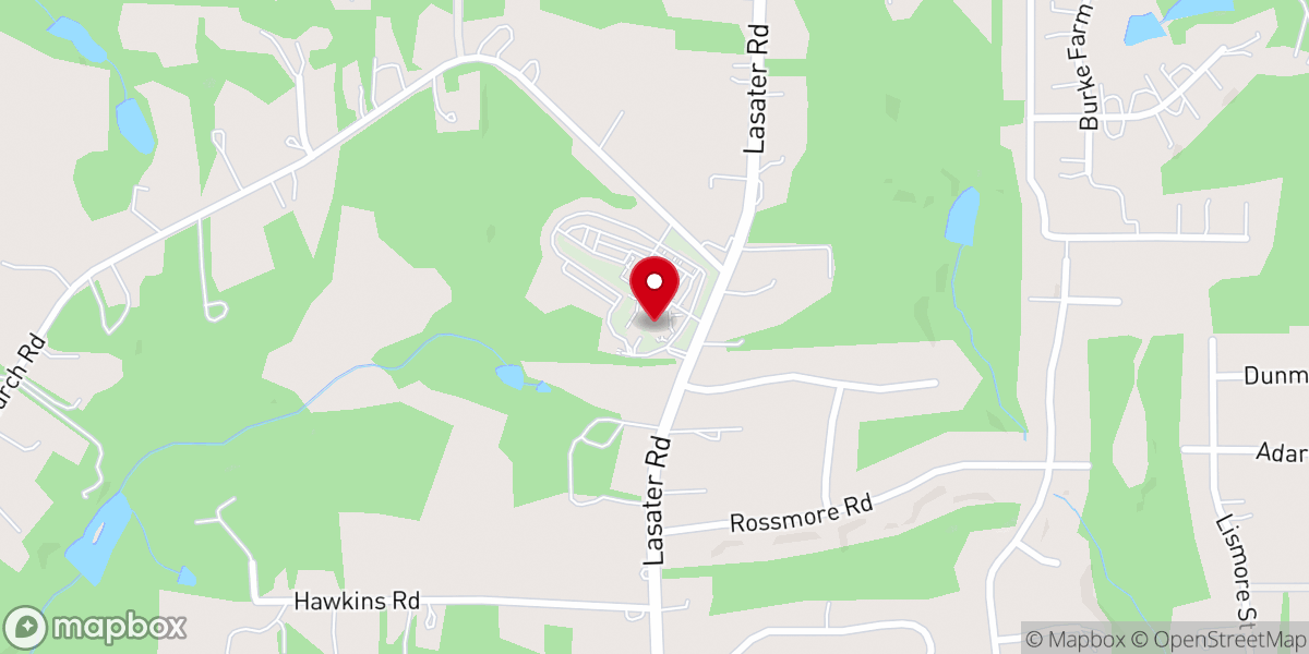 Map showing location of Center Grove Church