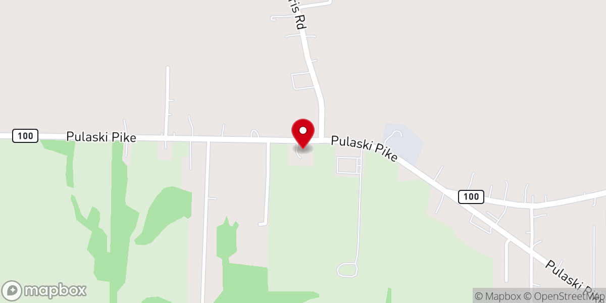Map showing location of Friendship Church
