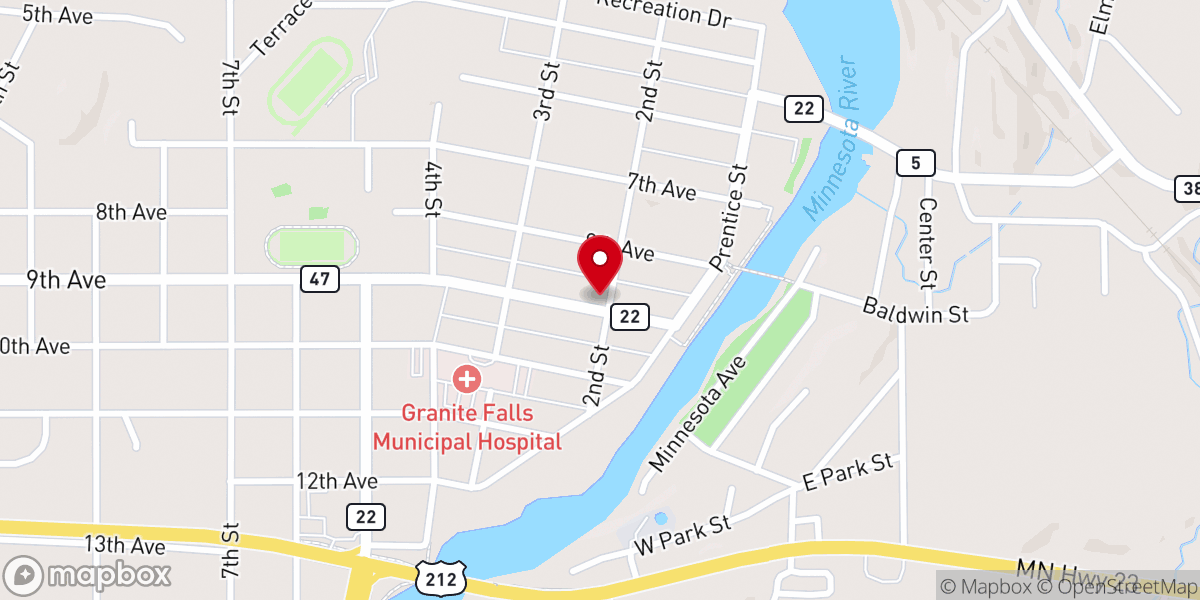 Map showing location of United Church of Christ