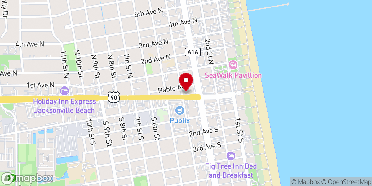 Map showing location of Beaches Museum