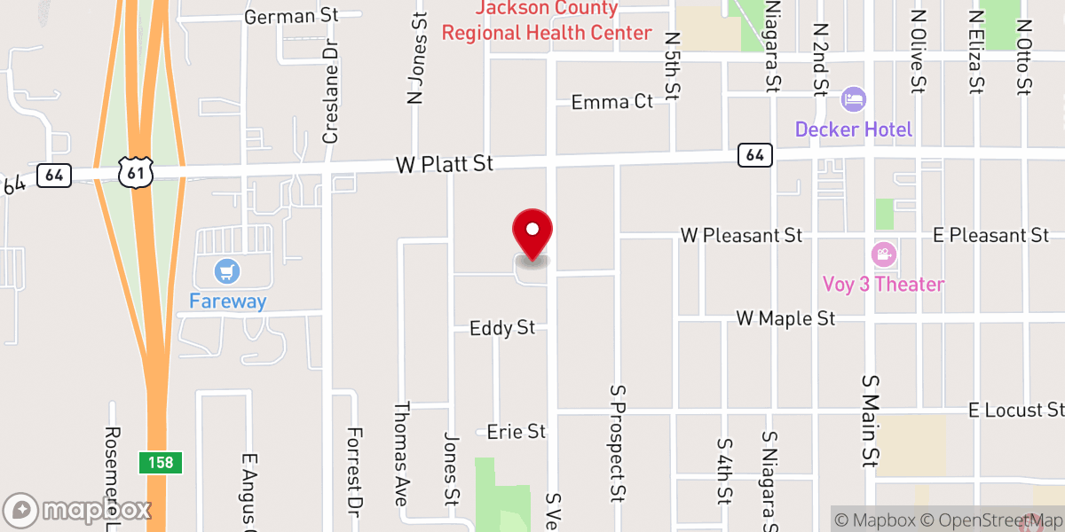 Map showing location of Sacred Heart Church