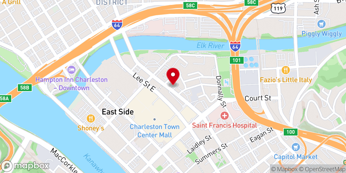 Map showing location of Shiloh Baptist Church