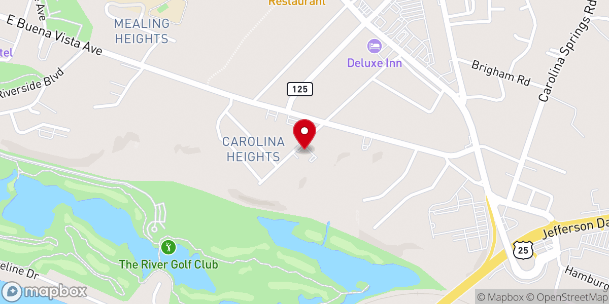 Map showing location of First Providence Baptist Church