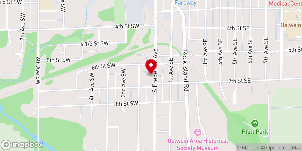 Map showing location of Sacred Heart of Jesus Catholic Church