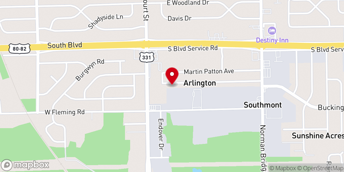 Map showing location of Abraham Vinyard Church of Christ