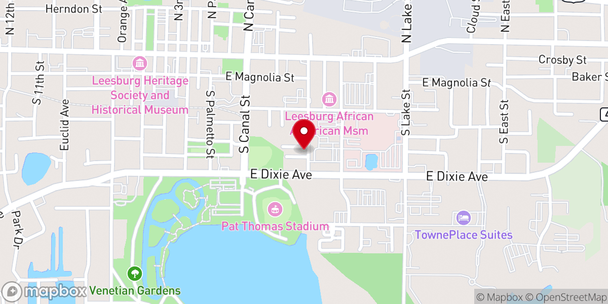 Map showing location of Mt Olive Progressive Baptist