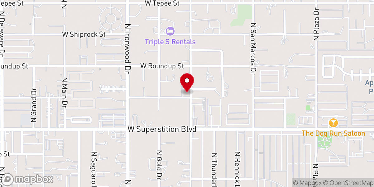 Map showing location of Wings of Life Worship Center