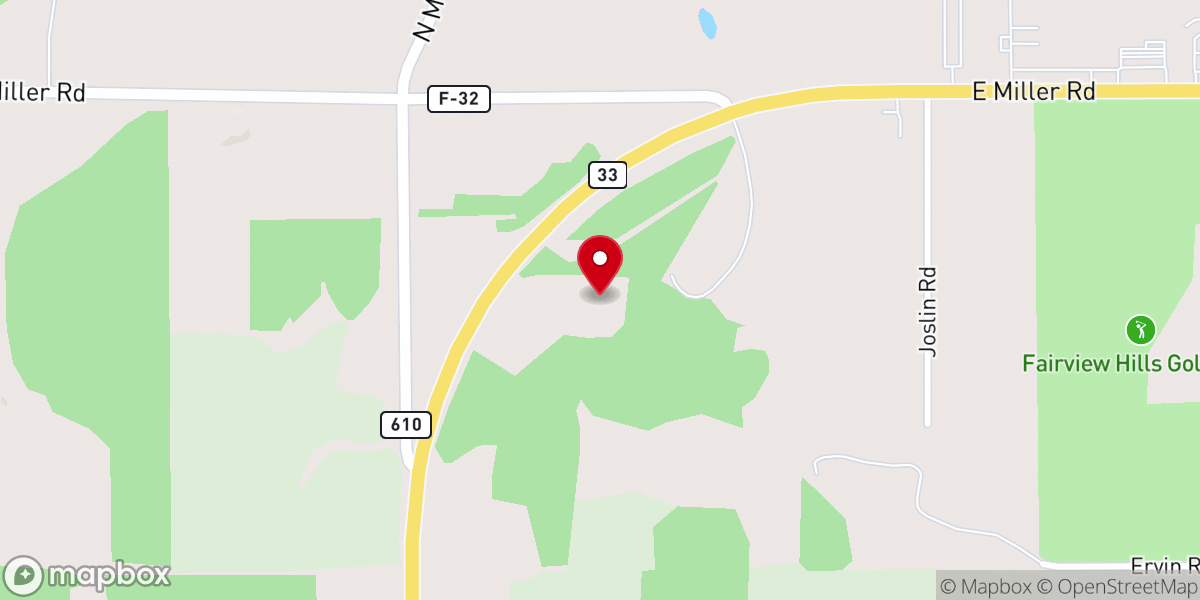 Map showing location of AuSable Bible Church