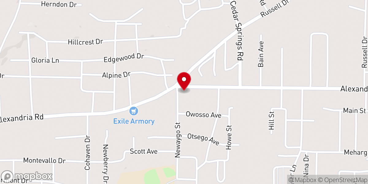 Map showing location of Weaver Congregational Methodist
