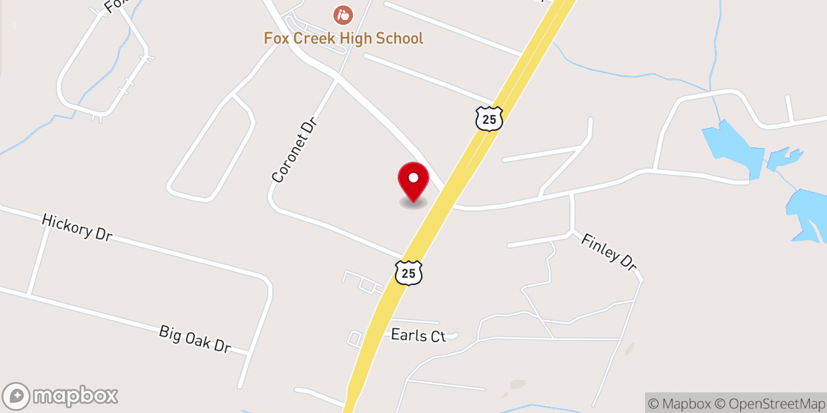 Map showing location of Sweetwater Church of God