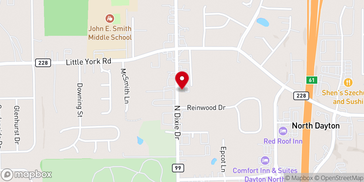 Map showing location of Our Lady of Good Counsel Church