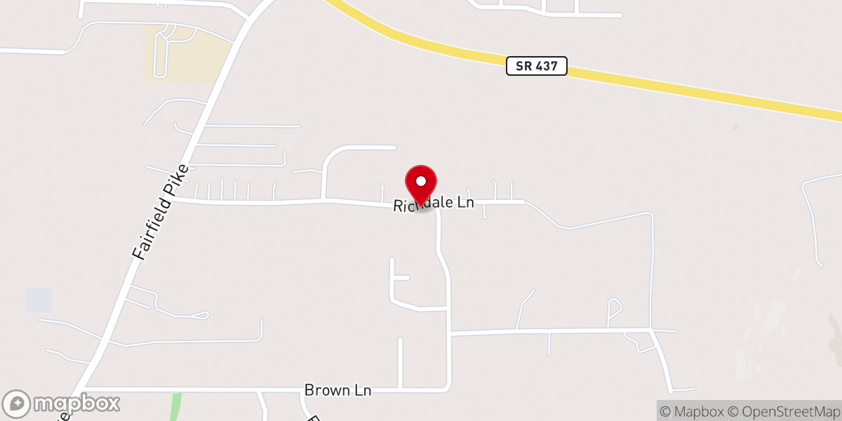 Map showing location of Fellowship For Christ Church