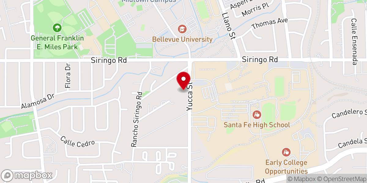 Map showing location of Harvest Baptist Church