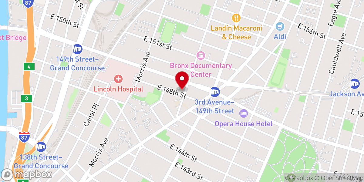 Map showing location of Cardinal McCloskey Convent