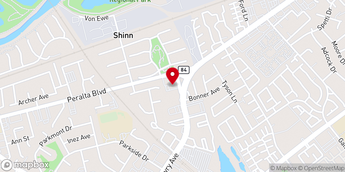 Map showing location of Christ the King Lutheran Church