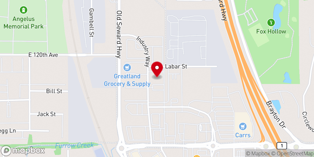 Map showing location of Anchorage Faith & Family Church