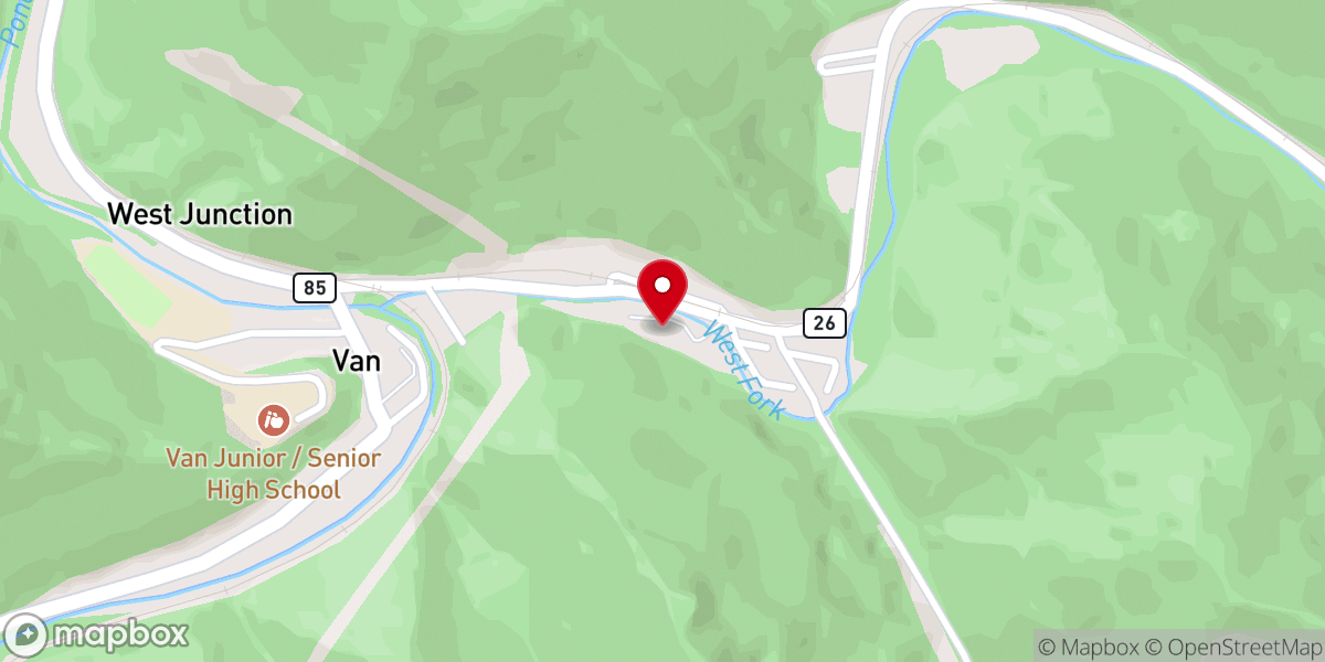 Map showing location of Y & O Camp Chapel
