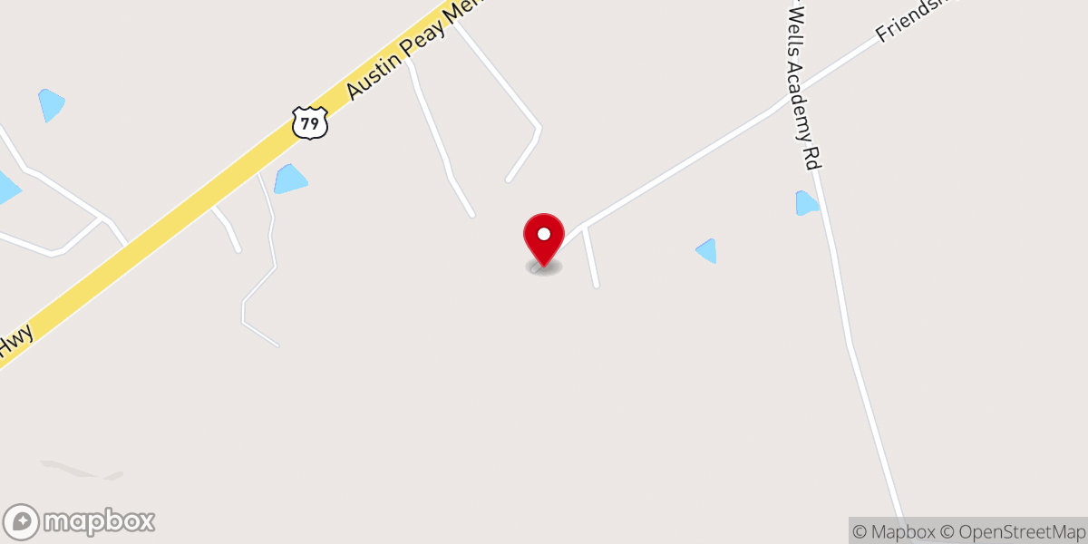 Map showing location of Friendship Church
