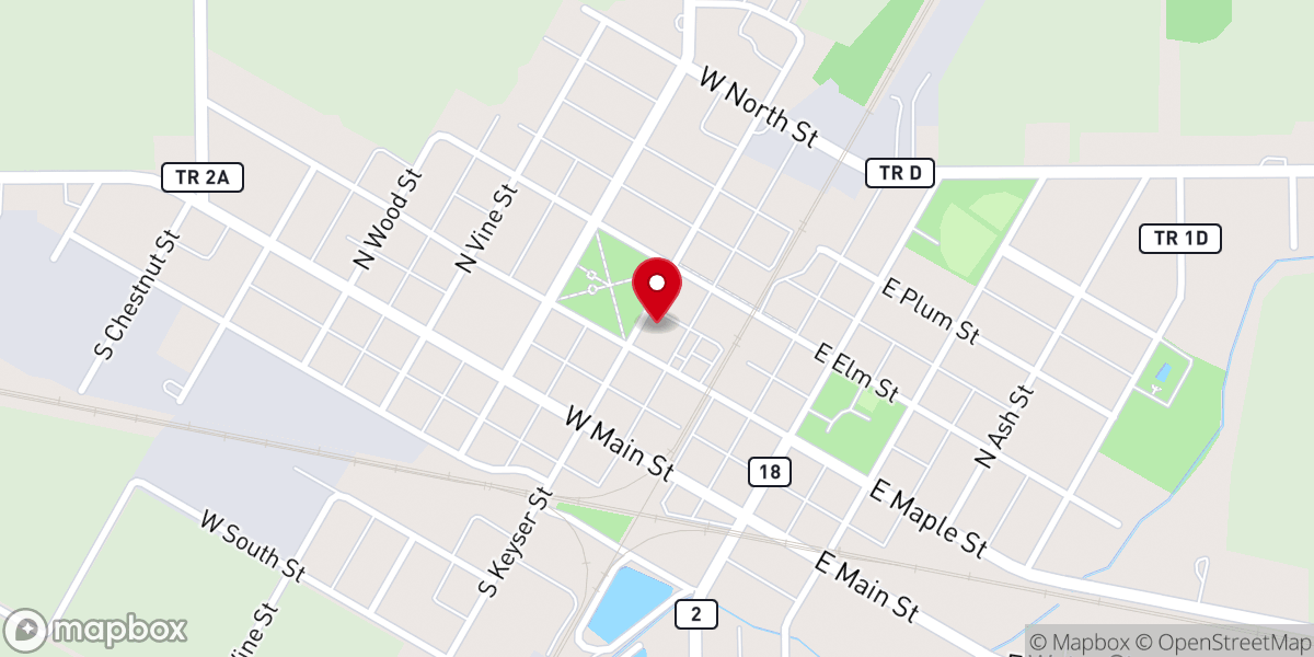 Map showing location of Presbyterian Church