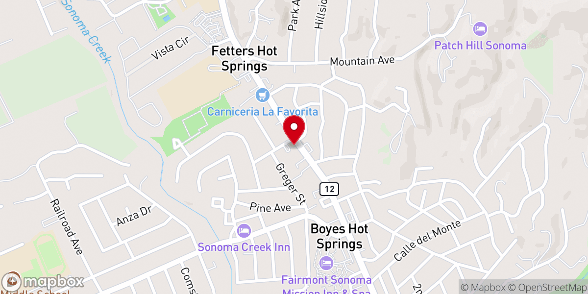 Map showing location of Living Hope Chapel
