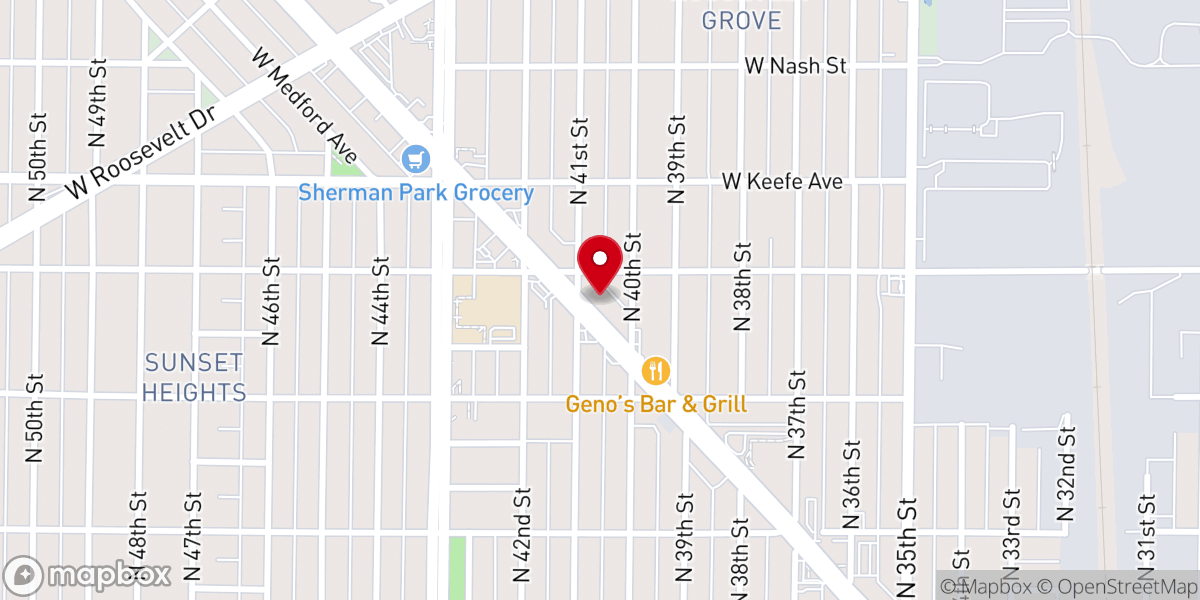 Map showing location of Walther Memorial Lutheran Church