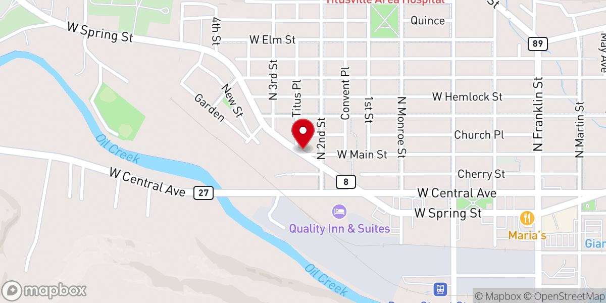 Map showing location of Christian Churches PA (Keystone Christian Center)