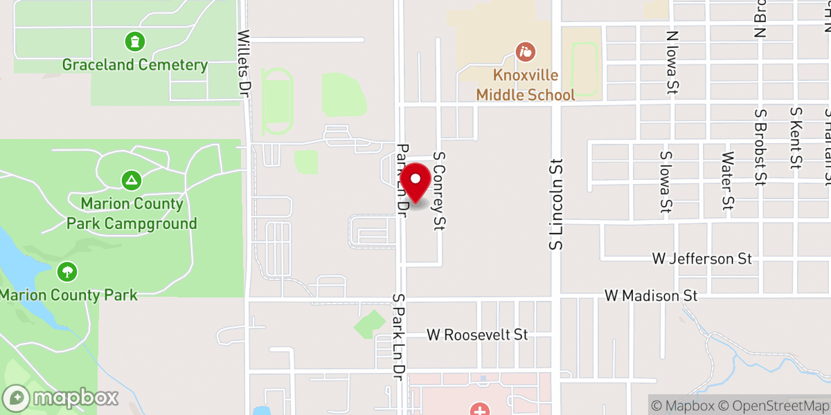 Map showing location of First Presbyterian Church