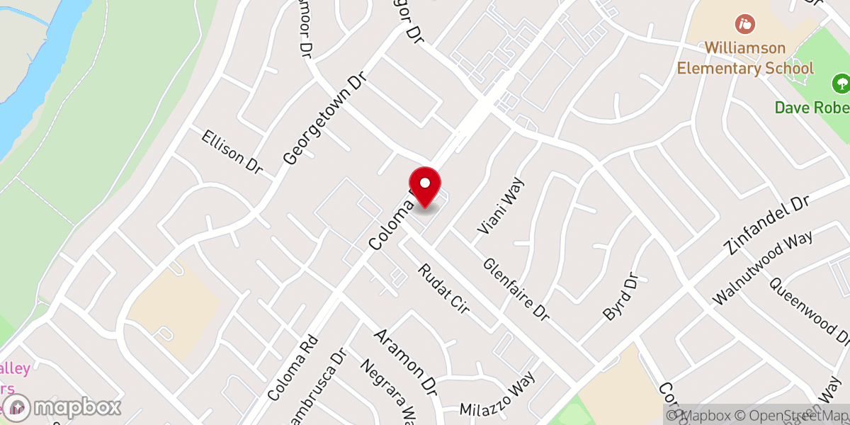 Map showing location of Cordova Neighborhood Church