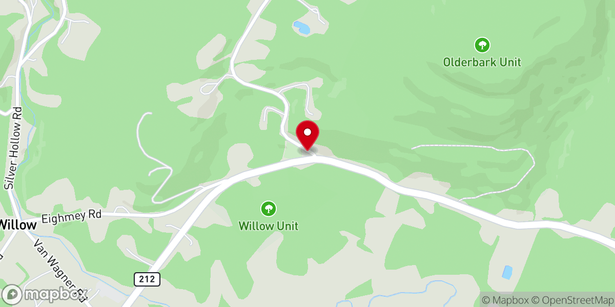 Map showing location of Willow Wesleyan Methodist Church