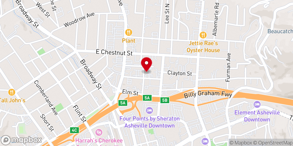 Map showing location of Catholic Charities