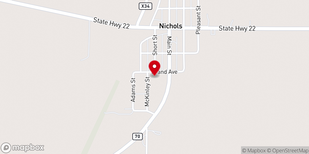 Map showing location of Church of Saint Mary