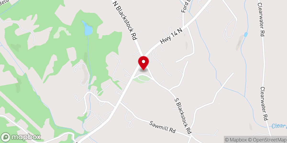 Map showing location of Fairview Baptist Church