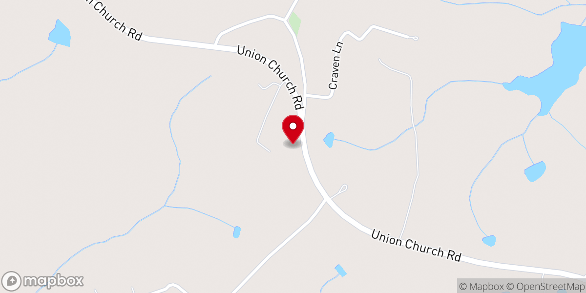 Map showing location of Halls Memorial Church