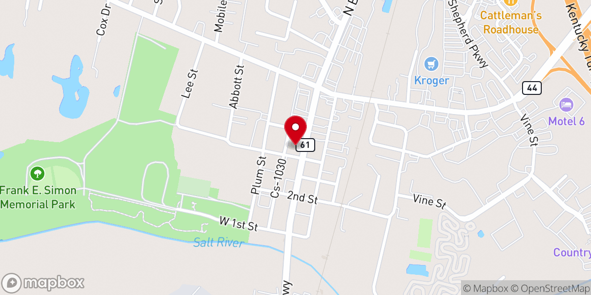 Map showing location of Davidson Memorial United Methodist Office and meeting space