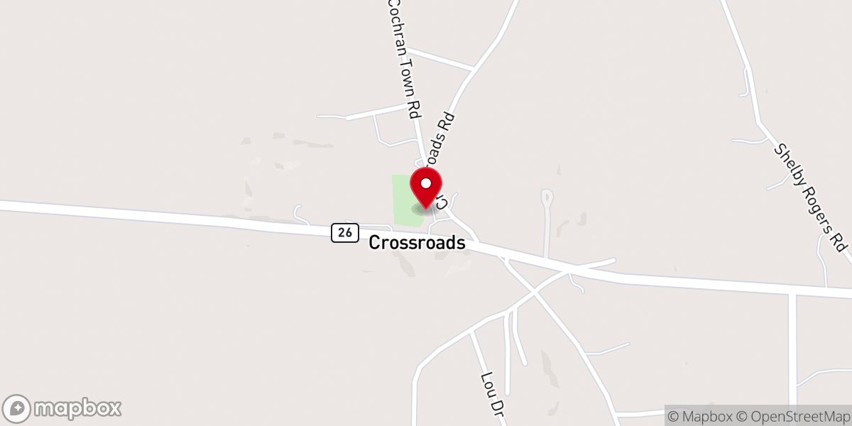 Map showing location of Cross Roads Methodist Church