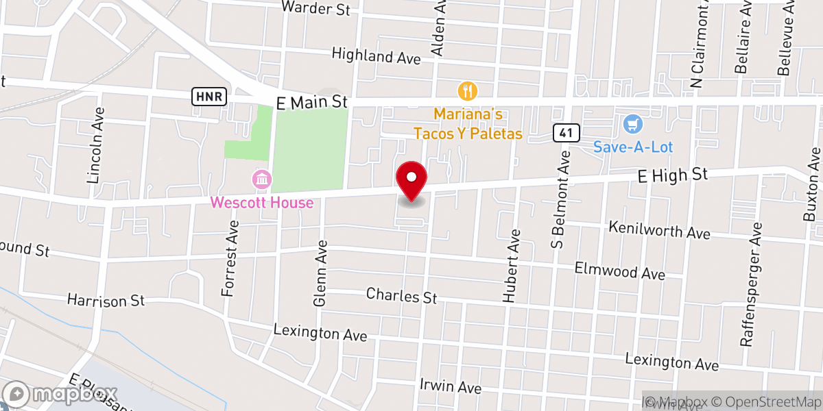 Map showing location of High Street Church