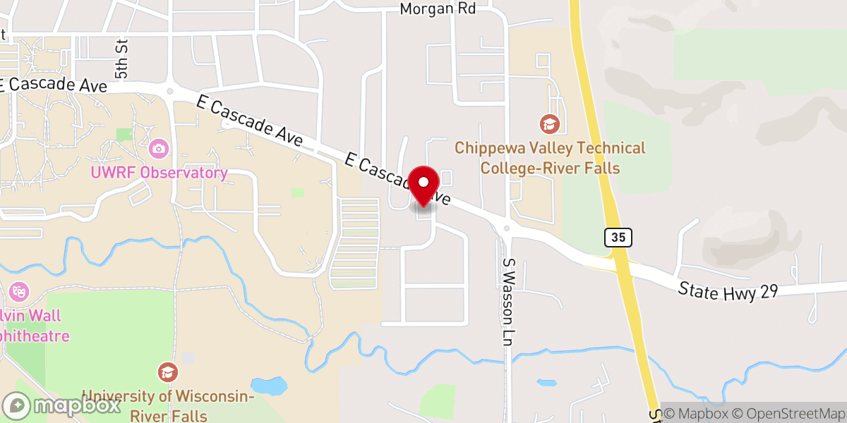 Map showing location of Journey Church of River Falls