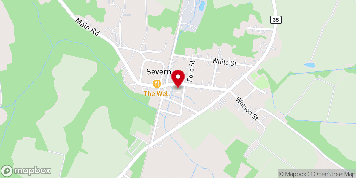 Map showing location of Saved Today Pentecostal