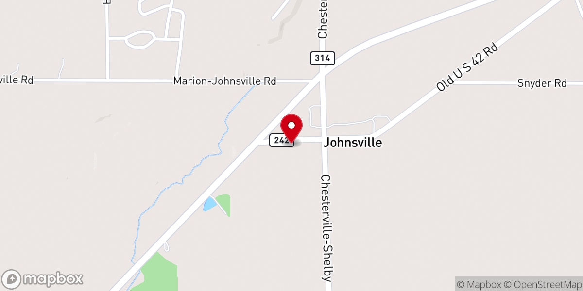 Map showing location of Johnsville Mennonite Church