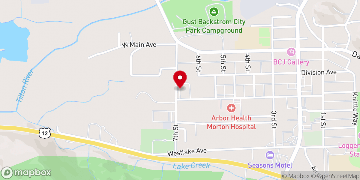 Map showing location of Sacred Heart Catholic Church