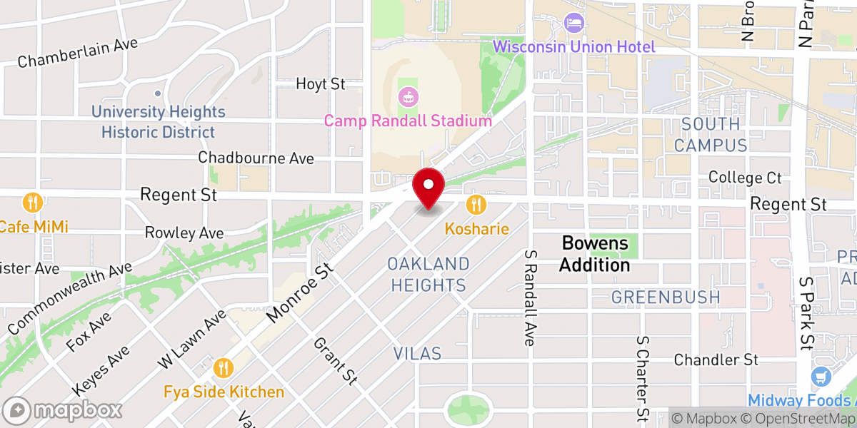 Map showing location of Madison Chinese Christian Church