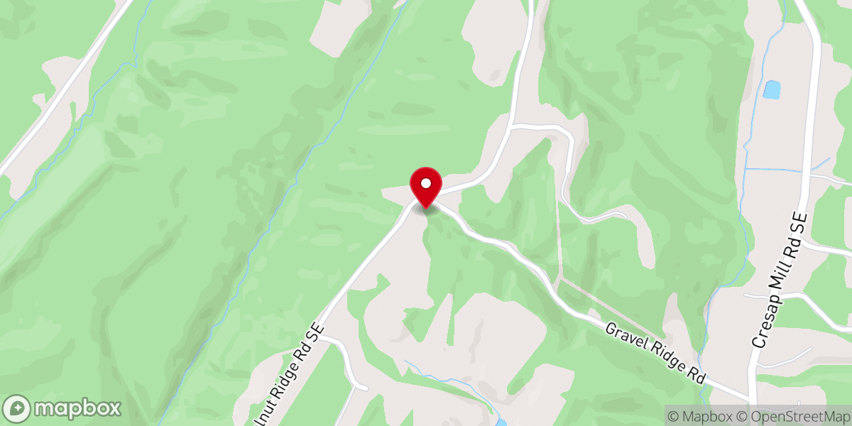 Map showing location of Olivers Grove Church